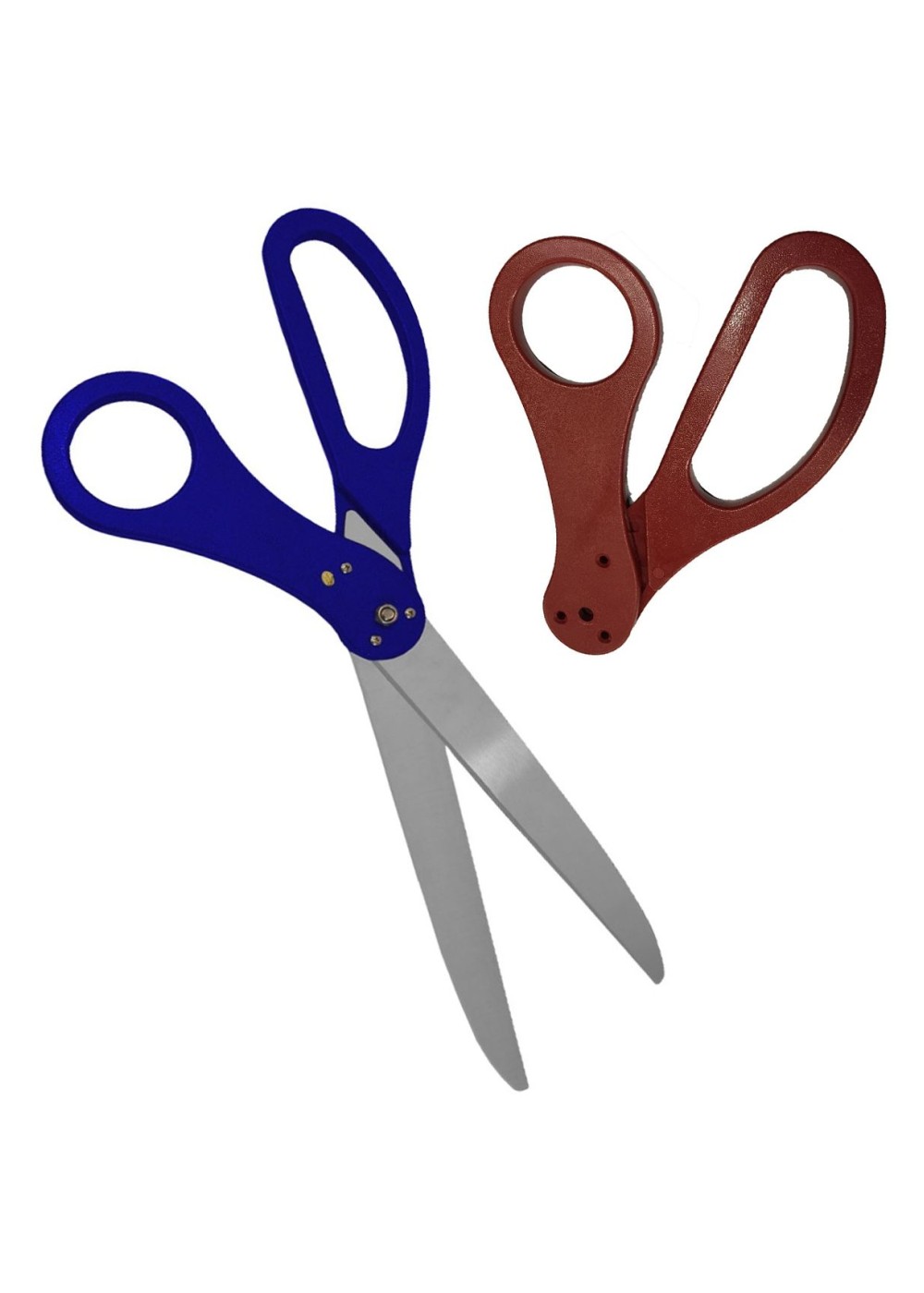 25 Inch Blue Ribbon Cutting Scissors With Changeable Red Handles